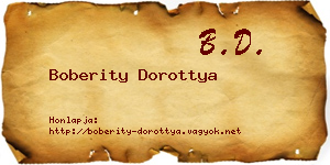 Boberity Dorottya névjegykártya