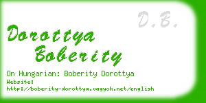 dorottya boberity business card